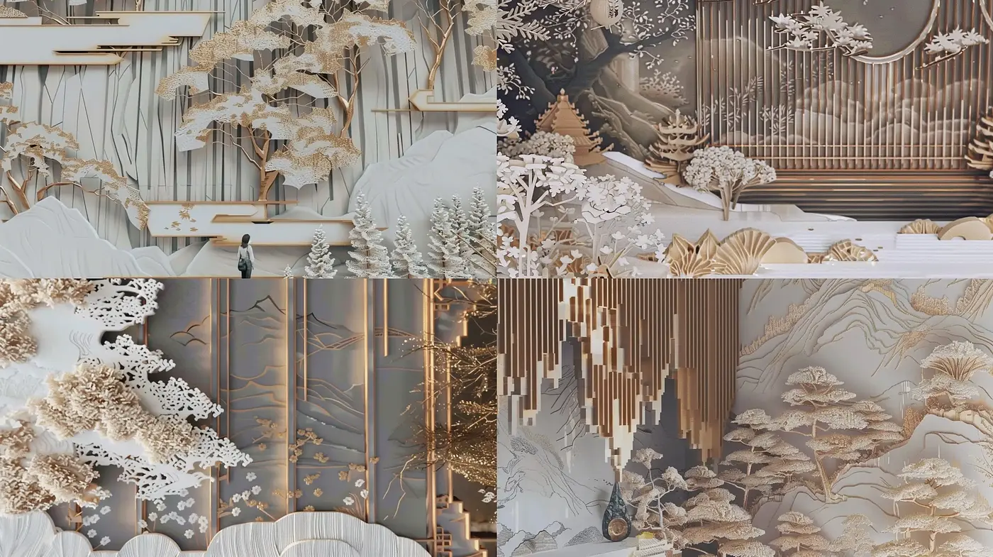 Ethereal Nature Fusion: A Harmonious Blend of Tranquil Hues and Dreamlike Scenery - Midjourney sref style