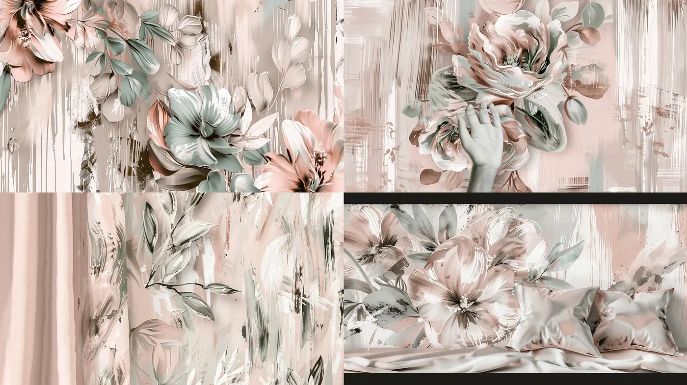 Whimsical Brushstrokes and Pastel Dreams: A Consistent Tapestry of Textured Elegance - Midjourney sref style