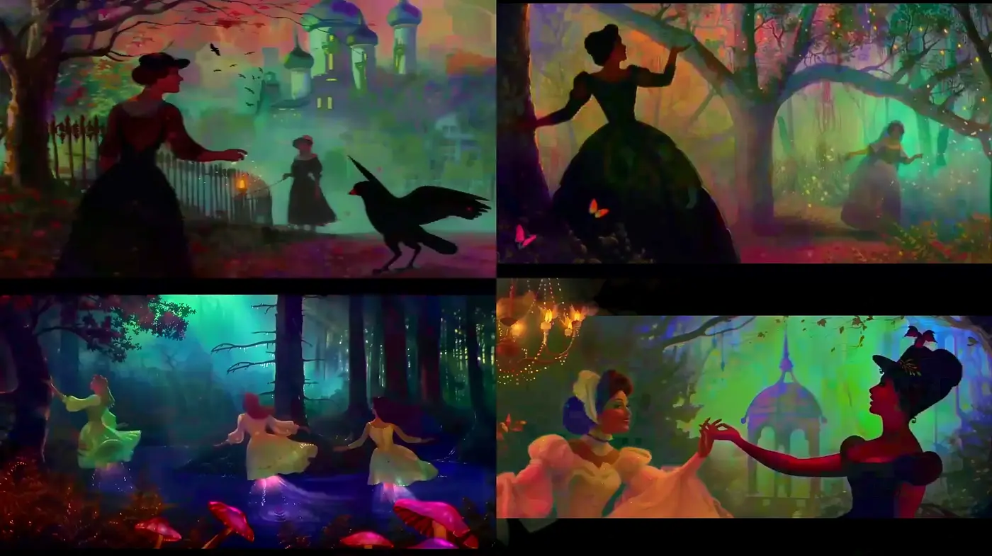 Enchanted Twilight Dance: A Harmonious Fusion of Vivid Hues and Whimsical Dreamscapes - Midjourney sref style