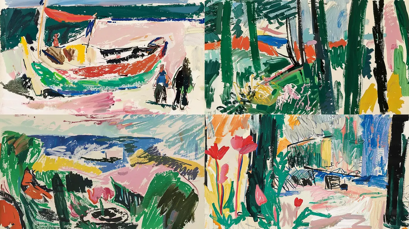 Vibrant Gestural Expressionism - Midjourney sref style