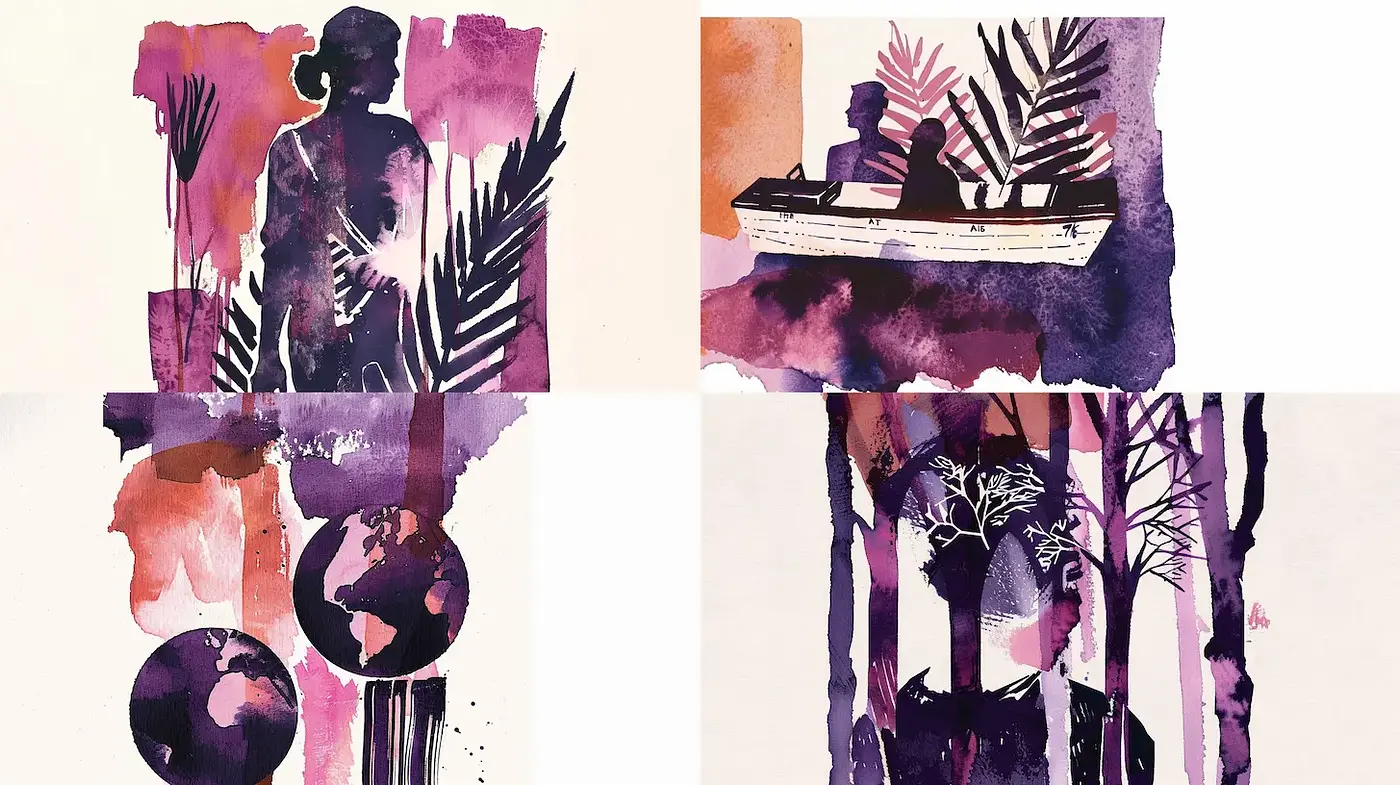 Expressive Watercolor Art with a Melancholic Atmosphere - Midjourney sref style