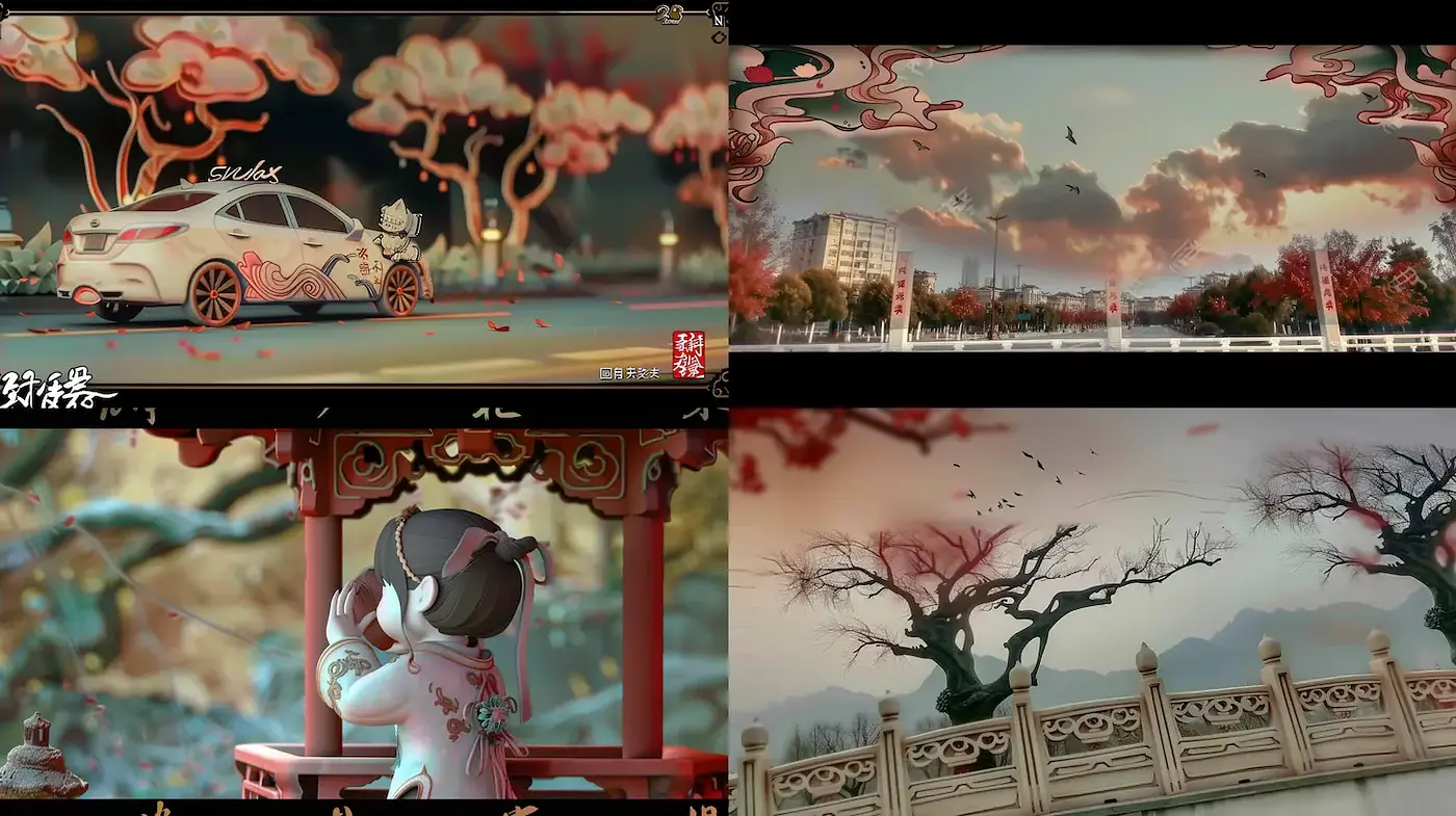 Evocative Imagery Infused with Eastern Aesthetic and Surreal Landscapes - Midjourney sref style