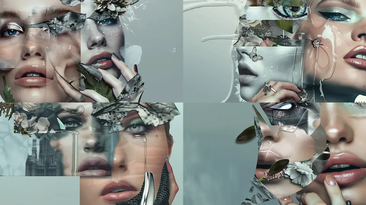 Futuristic Merging of Beauty and Nature in a Surreal Style - Midjourney sref style