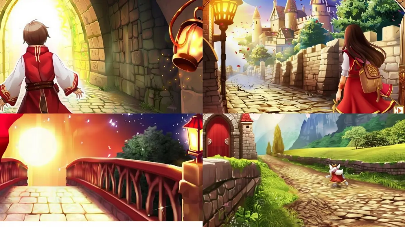 Luminous Fantasia: A Vivid Tapestry of Enchanted Landscapes - Midjourney sref style