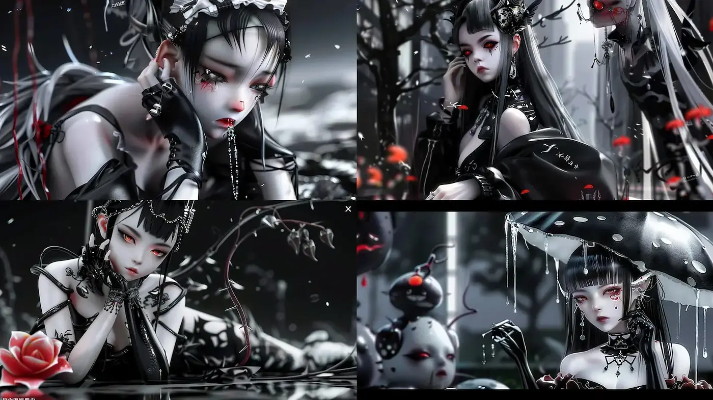 Gothic Fantasy Art with Surreal Emotional Depth - Midjourney sref style