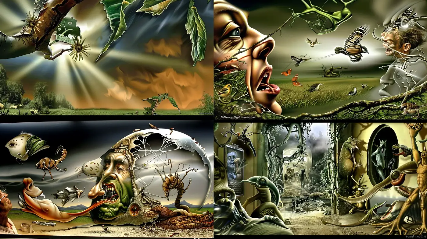 Surreal Dreamscapes: An Homage to Dali's Paradoxical Visions - Midjourney sref style