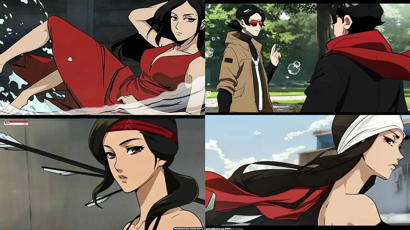 Vibrant Anime Essence with Dynamic Composure and Sharp Detailing - Midjourney sref style