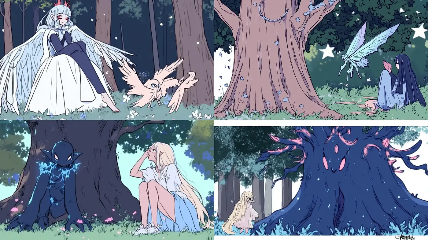 Ethereal Fantasy Enchantment with Pastel Colors and Anime Influence - Midjourney sref style
