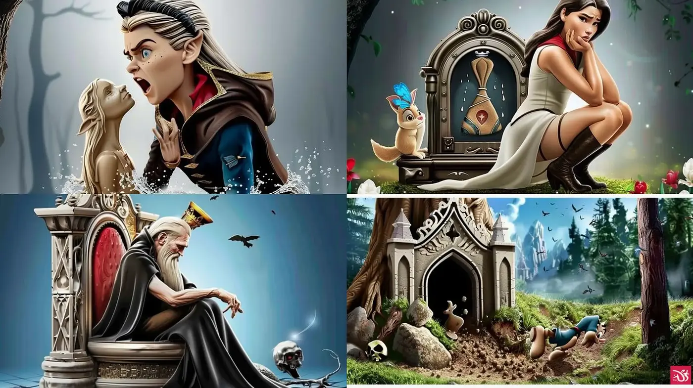 Enigmatic Fable Illustrations with Serene Chromatic Harmony - Midjourney sref style