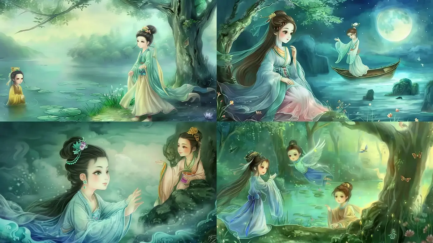 Ethereal Elegance in Nature - A Luminous and Serene Digital Art Tapestry - Midjourney sref style