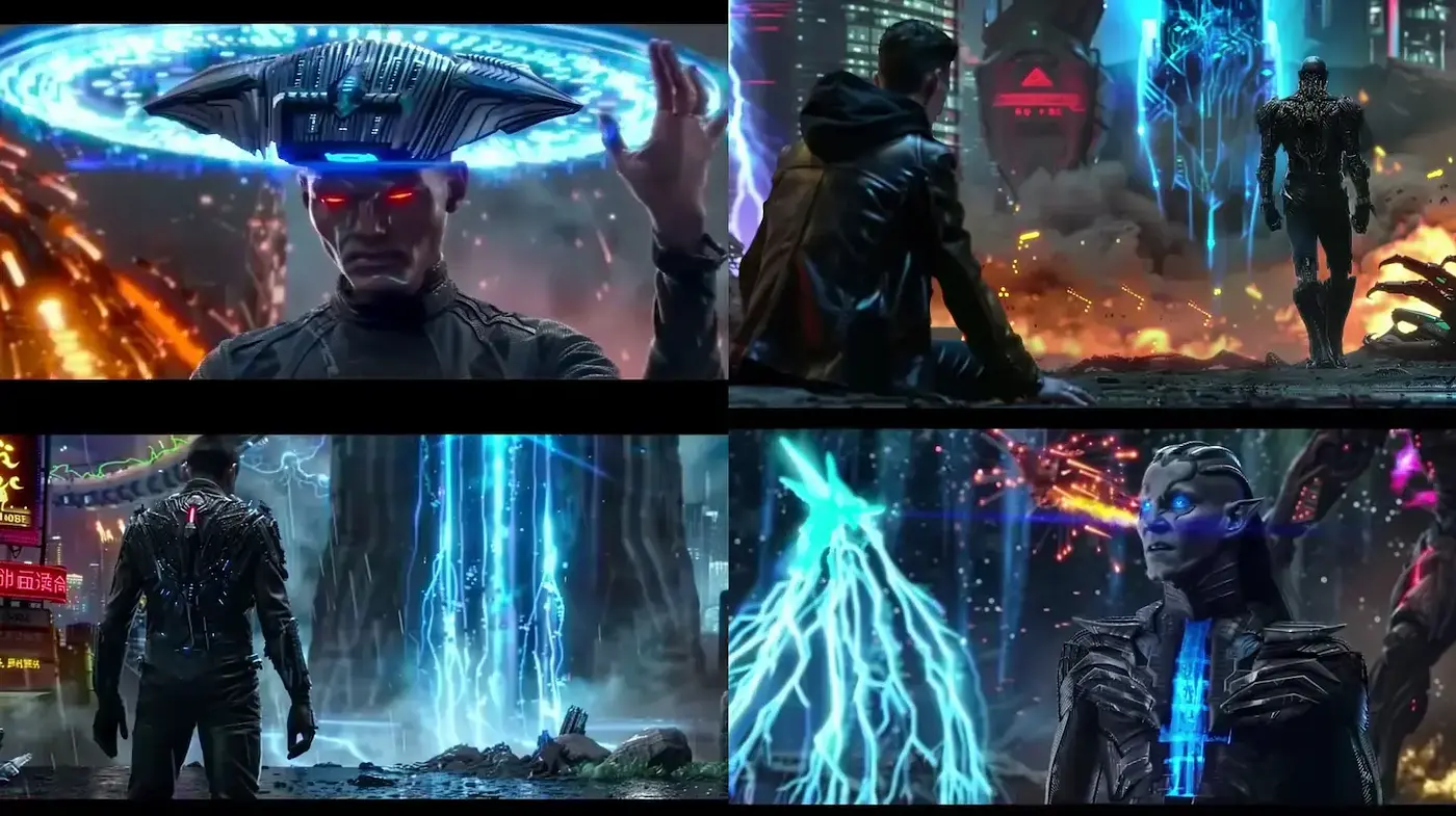 Futuristic Sci-Fi with Cyberpunk Influences - Midjourney sref style