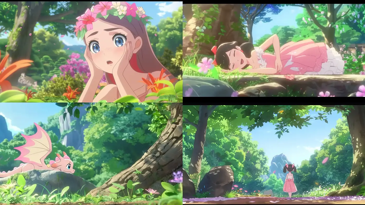 Enchanted Lush Pastel Vistas: A Homage to Anime Nature Scapes - Midjourney sref style