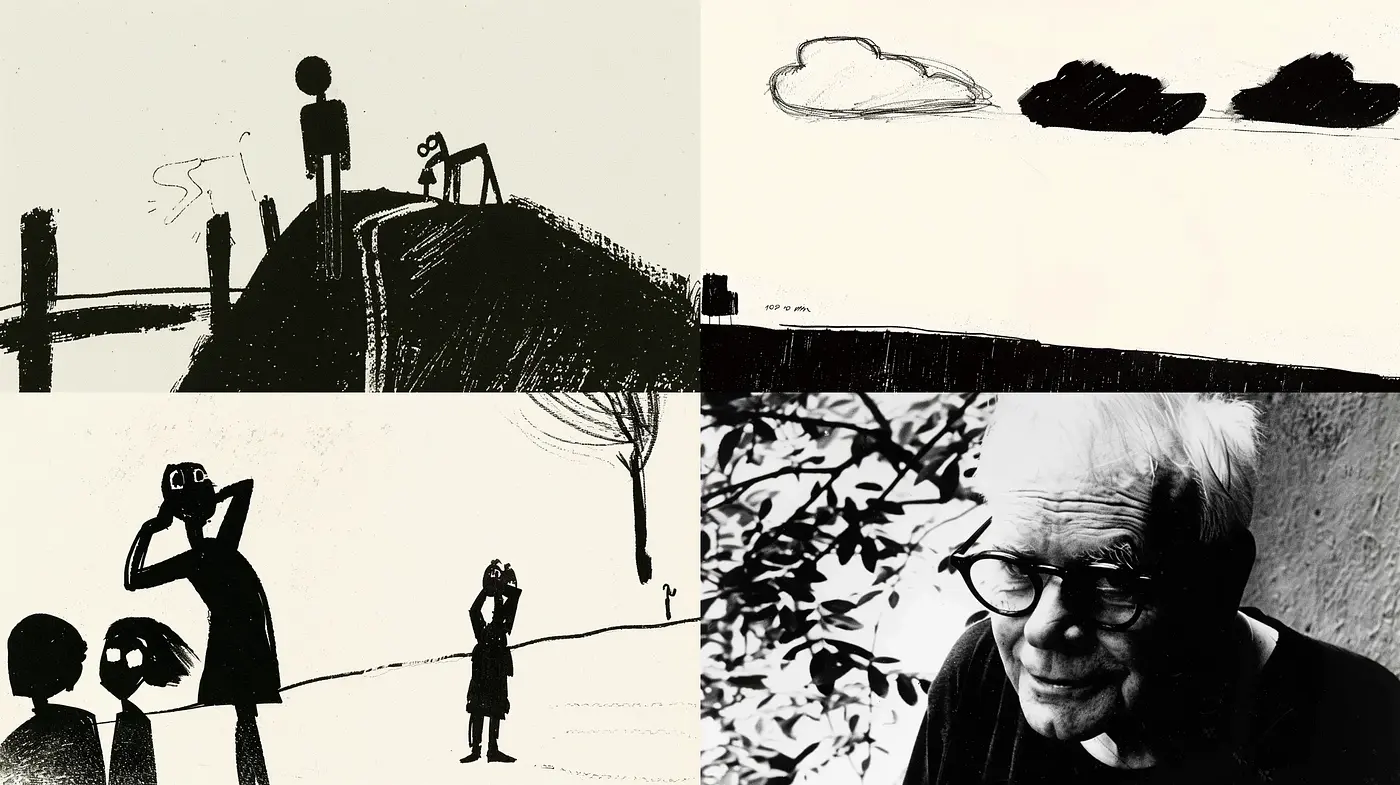 Monochromatic Musings: A Study in Black and White Expressiveness - Midjourney sref style