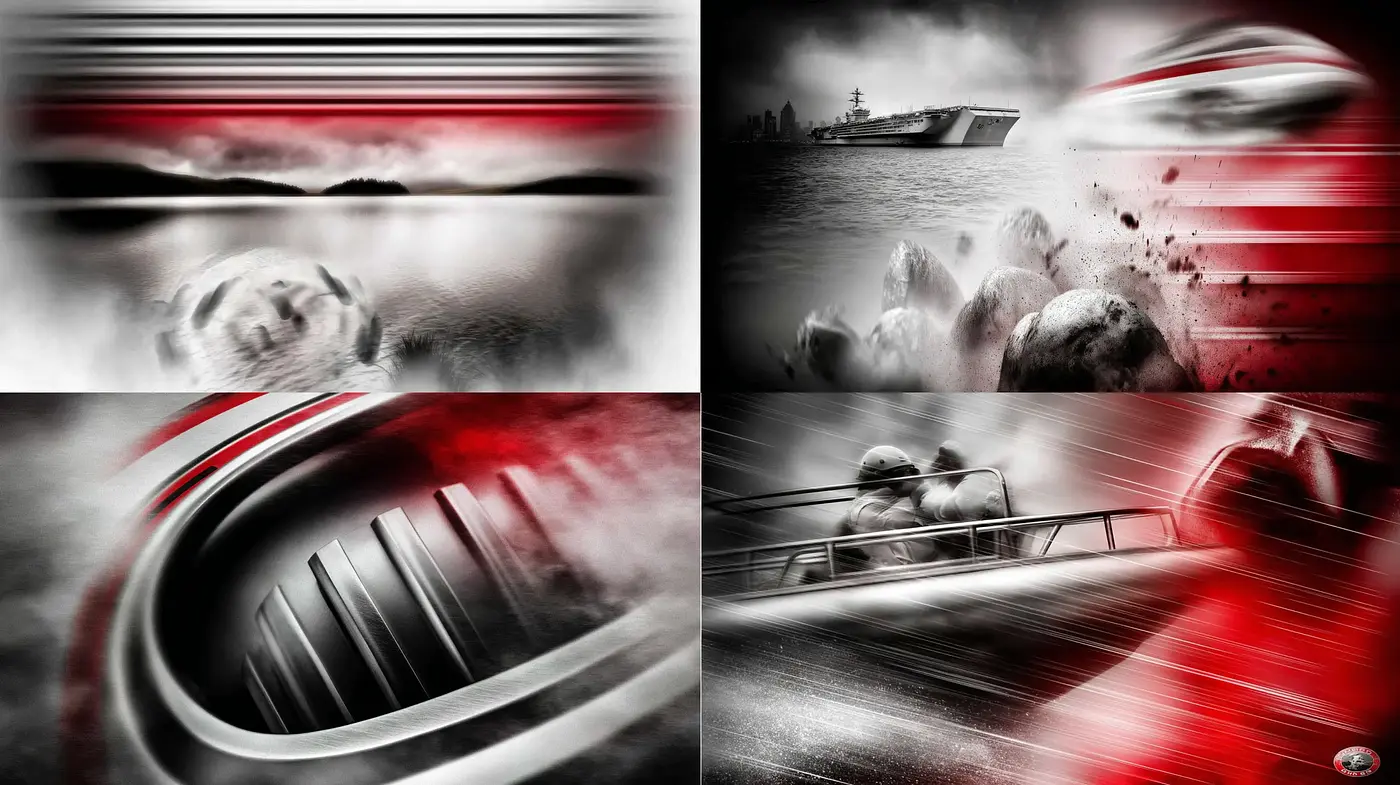Dynamic Abstract Expressions with a Monochromatic Edge - Midjourney sref style