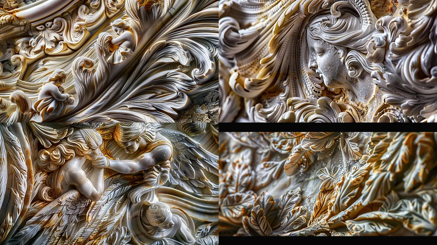 Baroque Revival in Digital Elegance: An Exploration of Modernized Classical Art - Midjourney sref style