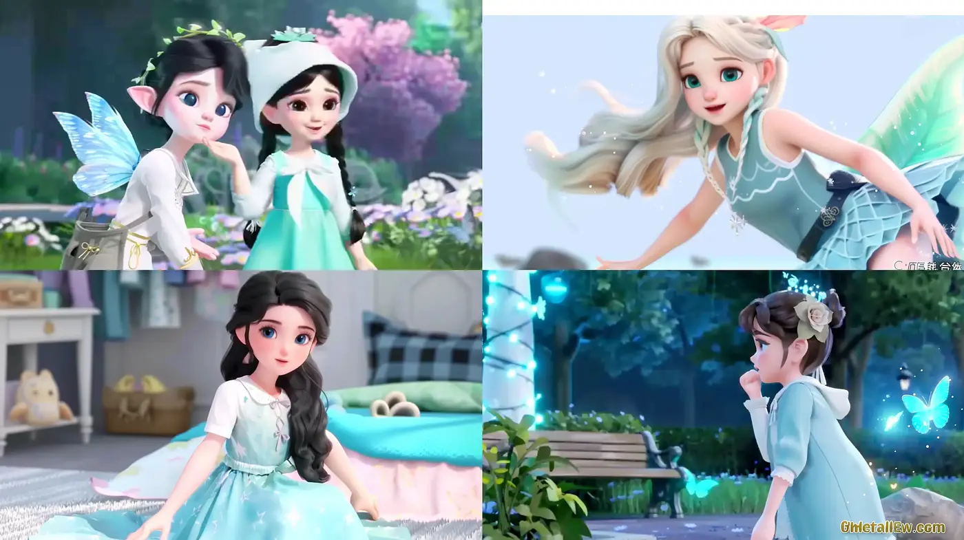 Whimsical Enchantment in Pastel Animation Style - Midjourney sref style