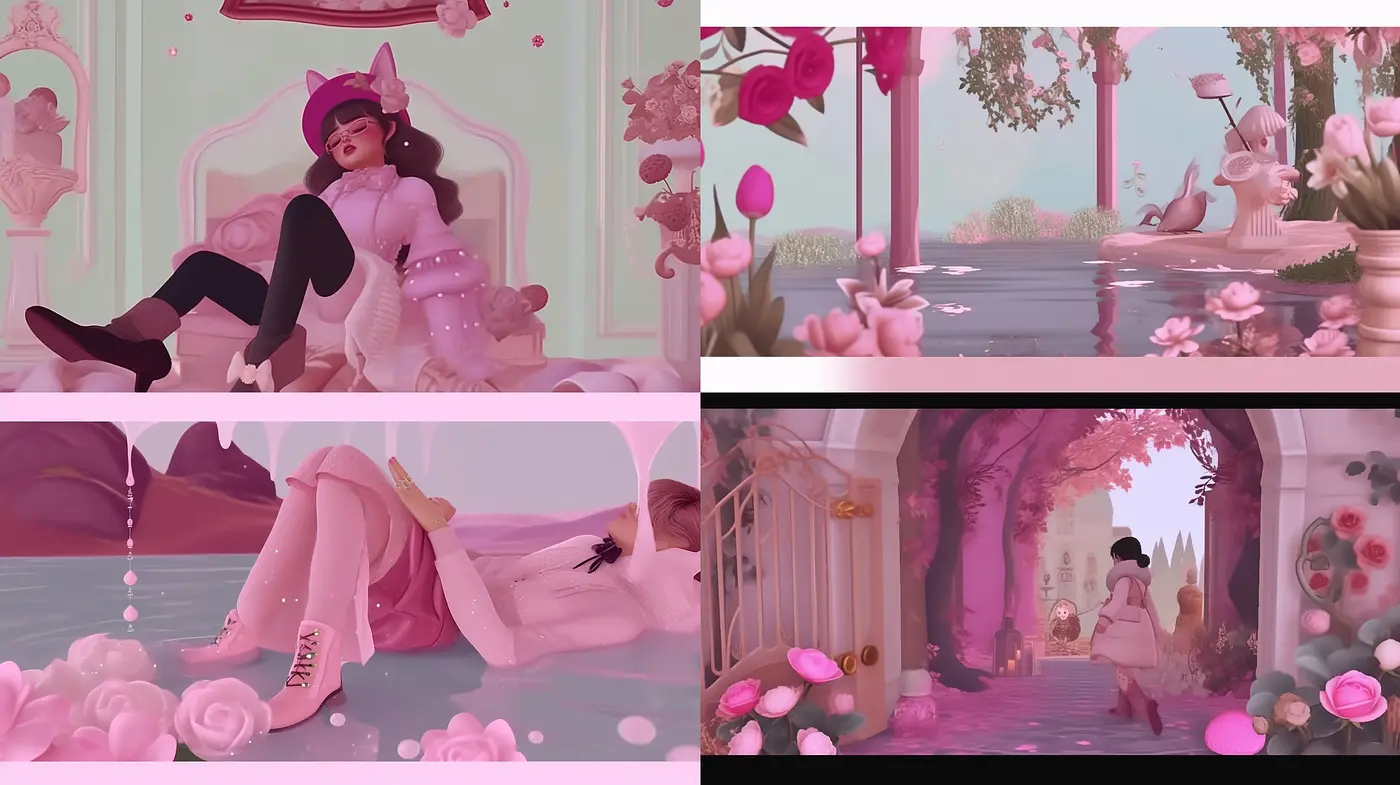 Dreamy Pastel Serenity with Surreal Fantasy Overtones - Midjourney sref style