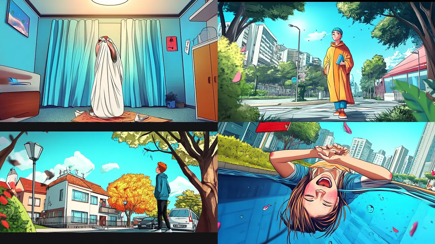 Radiant Daydreams: A Vivid Anime-Inspired Journey - Midjourney sref style