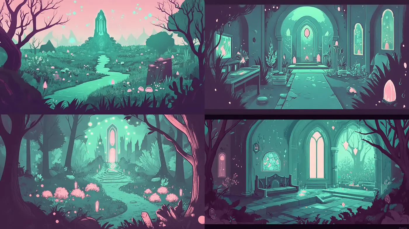 Enchanted Twilight Vistas: A Consistent Ethereal Landscape Exploration - Midjourney sref style