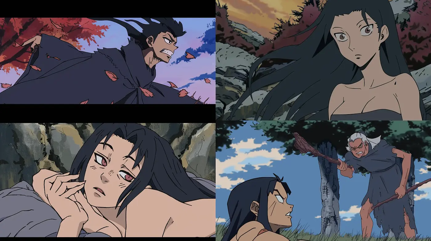 Stylized Anime Essence with Earthy Tones and Dynamic Composition - Midjourney sref style