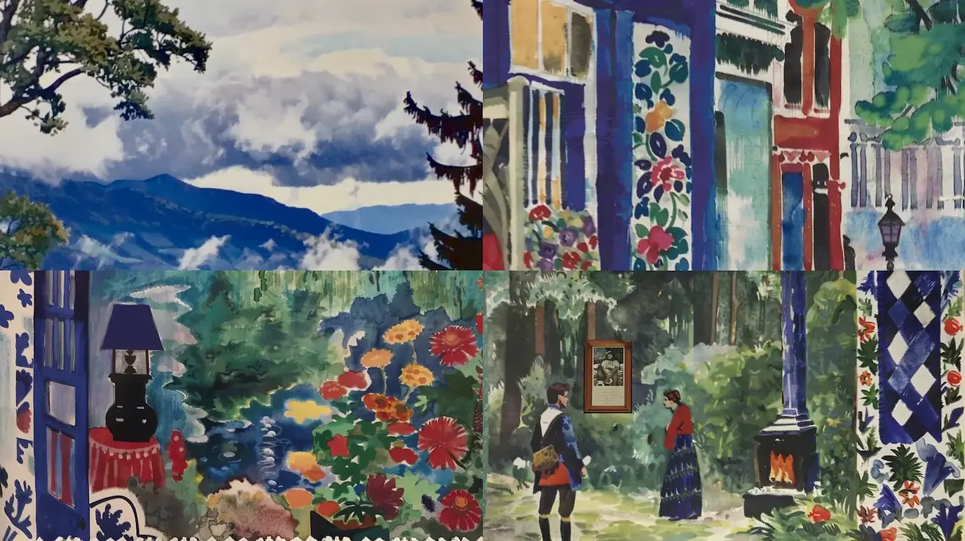 Whimsical and Lively Illustrative Style with Nature Themes - Midjourney sref style