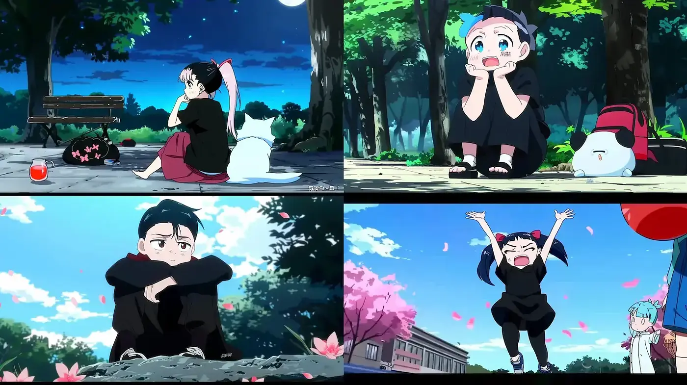 Consistent Style in Animated Scenes Capturing Emotional Moments - Midjourney sref style