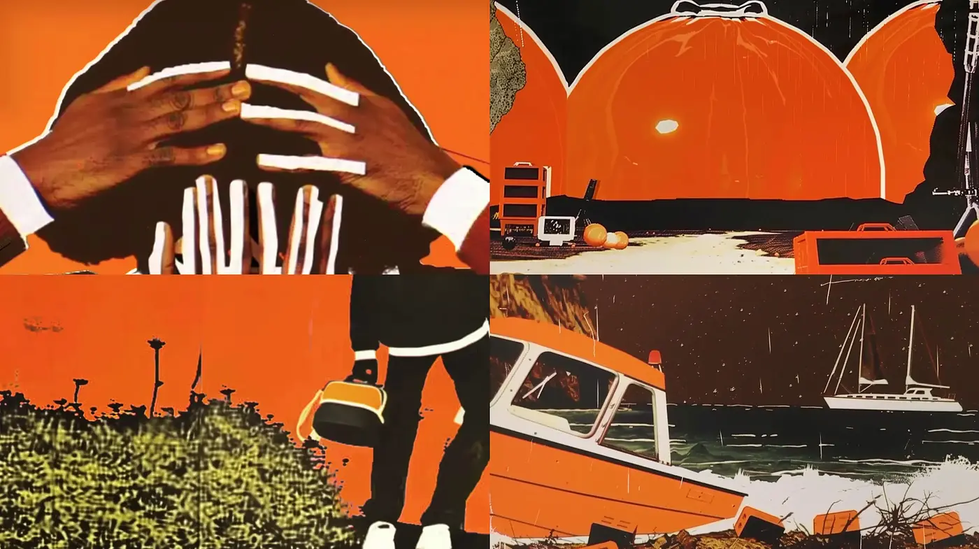 Saturated Silhouette-Contrast Visuals with a Vintage Poster Aesthetic - Midjourney sref style