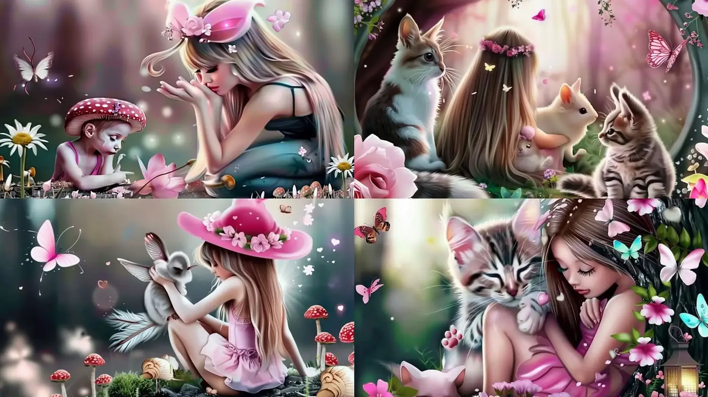 Enchanted Whimsical Gardens: A Fusion of Fantasy and Reality - Midjourney sref style