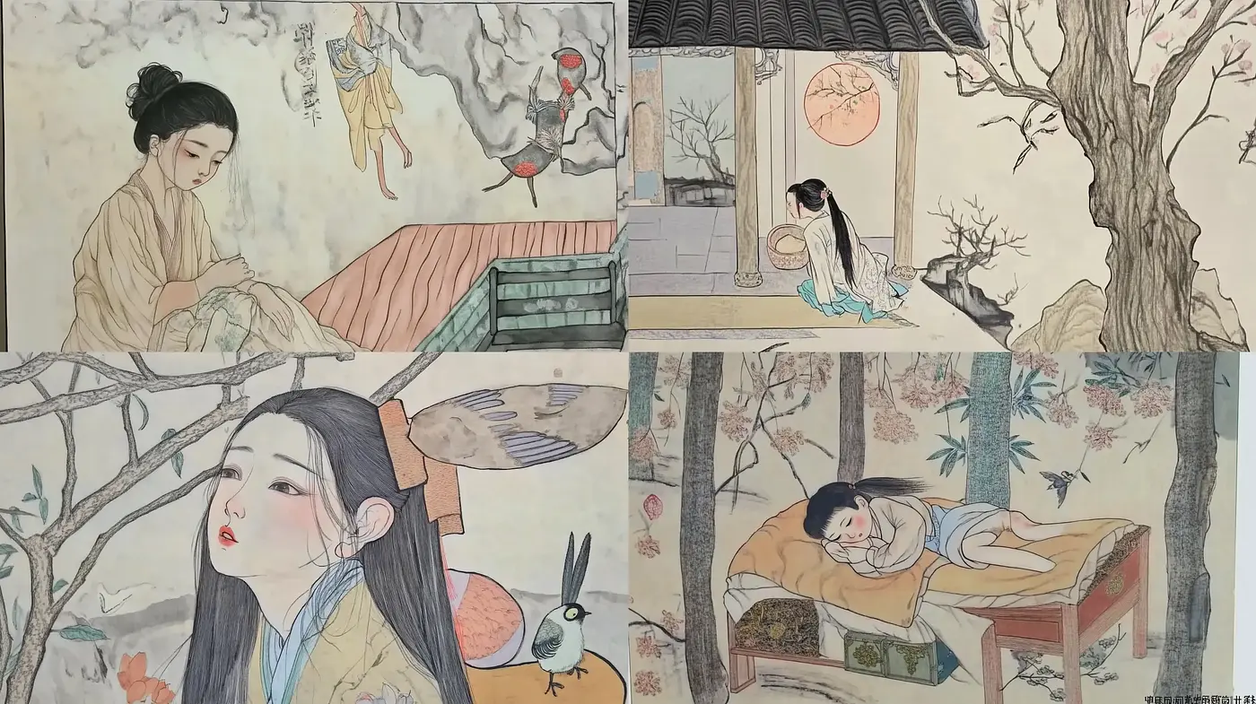 Ethereal East Asian Elegance with a Touch of Nostalgia - Midjourney sref style