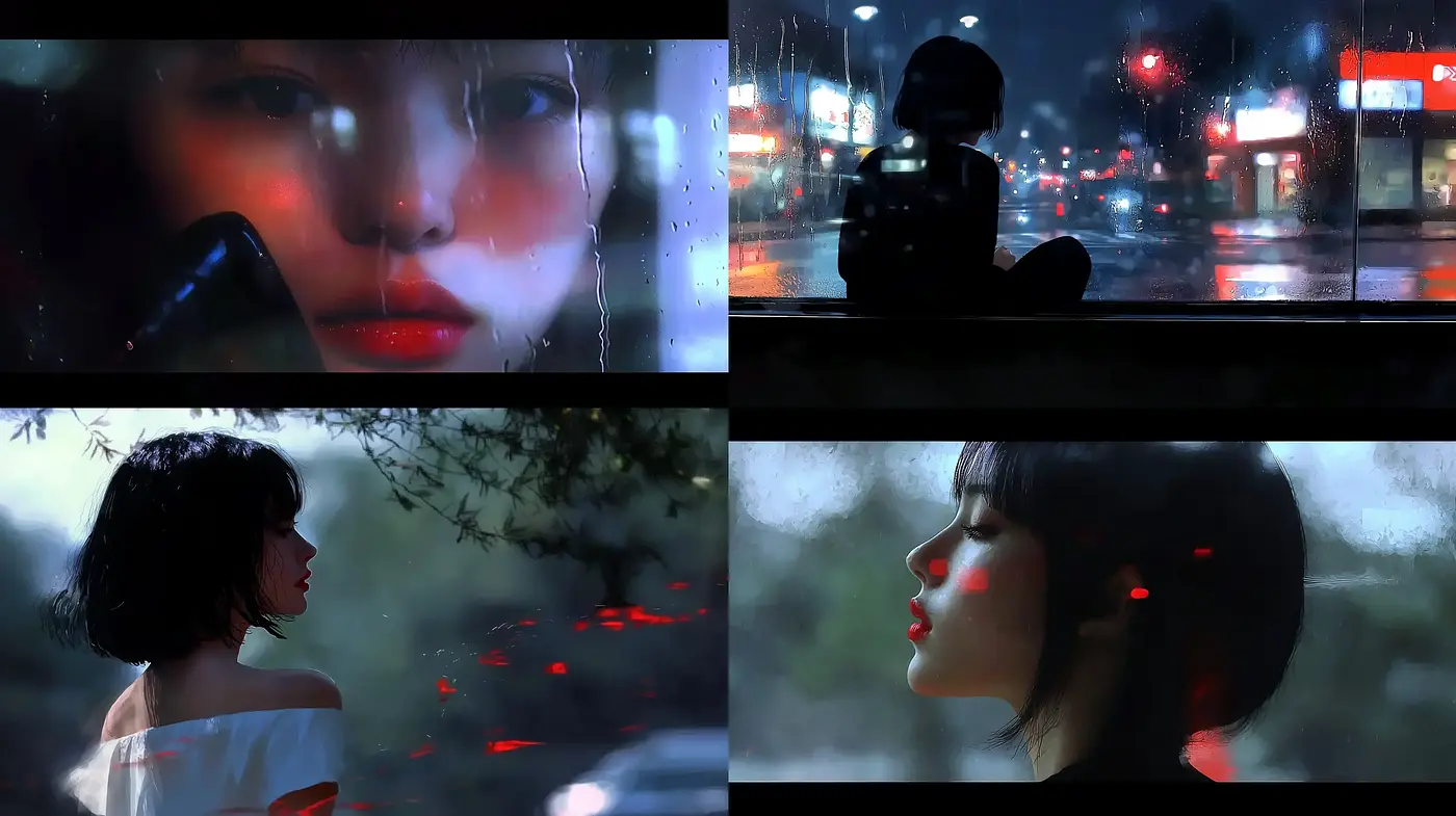 Nocturnal Delicacy of Light and Shadow in Photorealistic Portraiture - Midjourney sref style