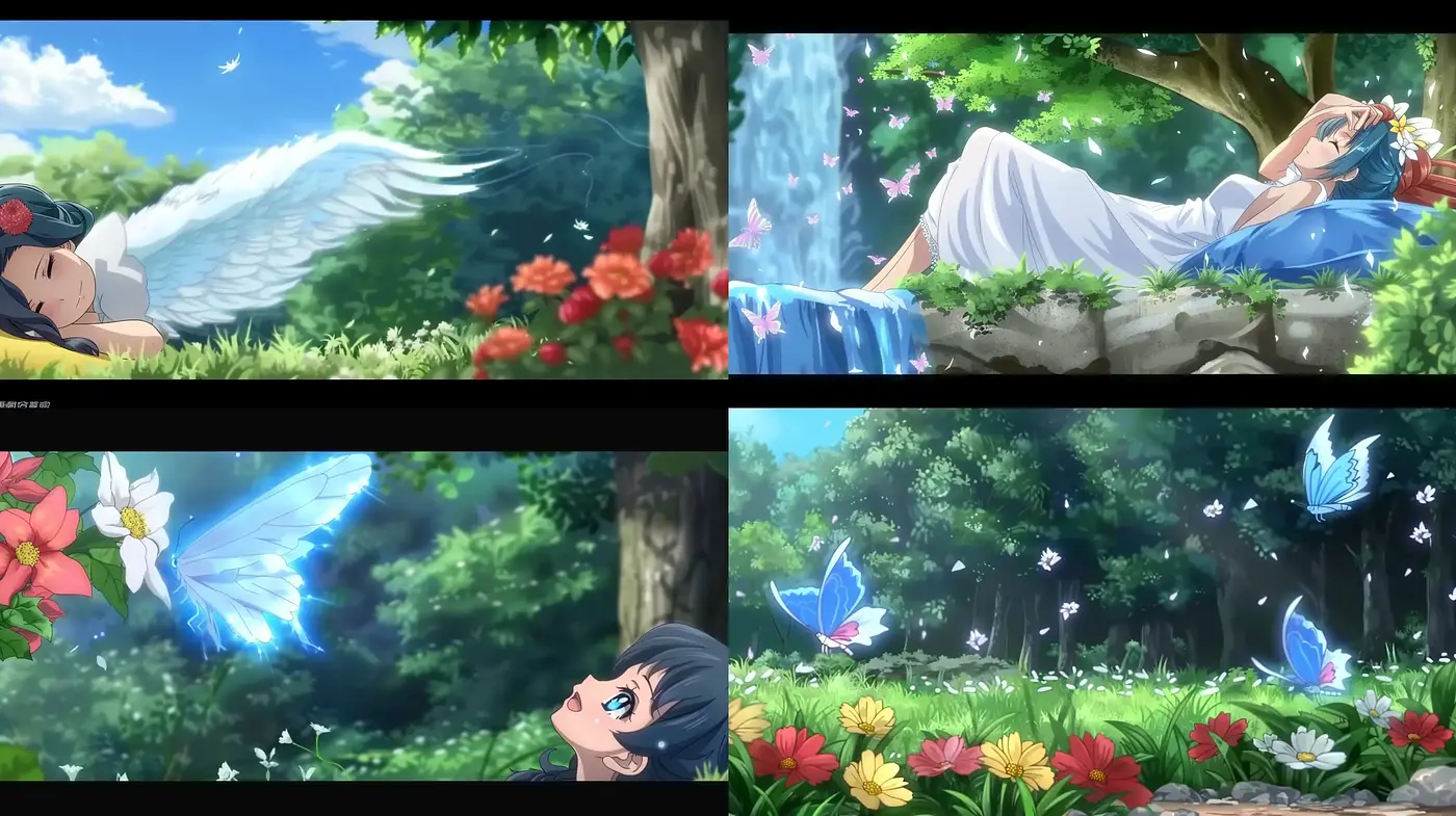 Ethereal Anime-Inspired Environments with Fantastical Flora and Fauna - Midjourney sref style
