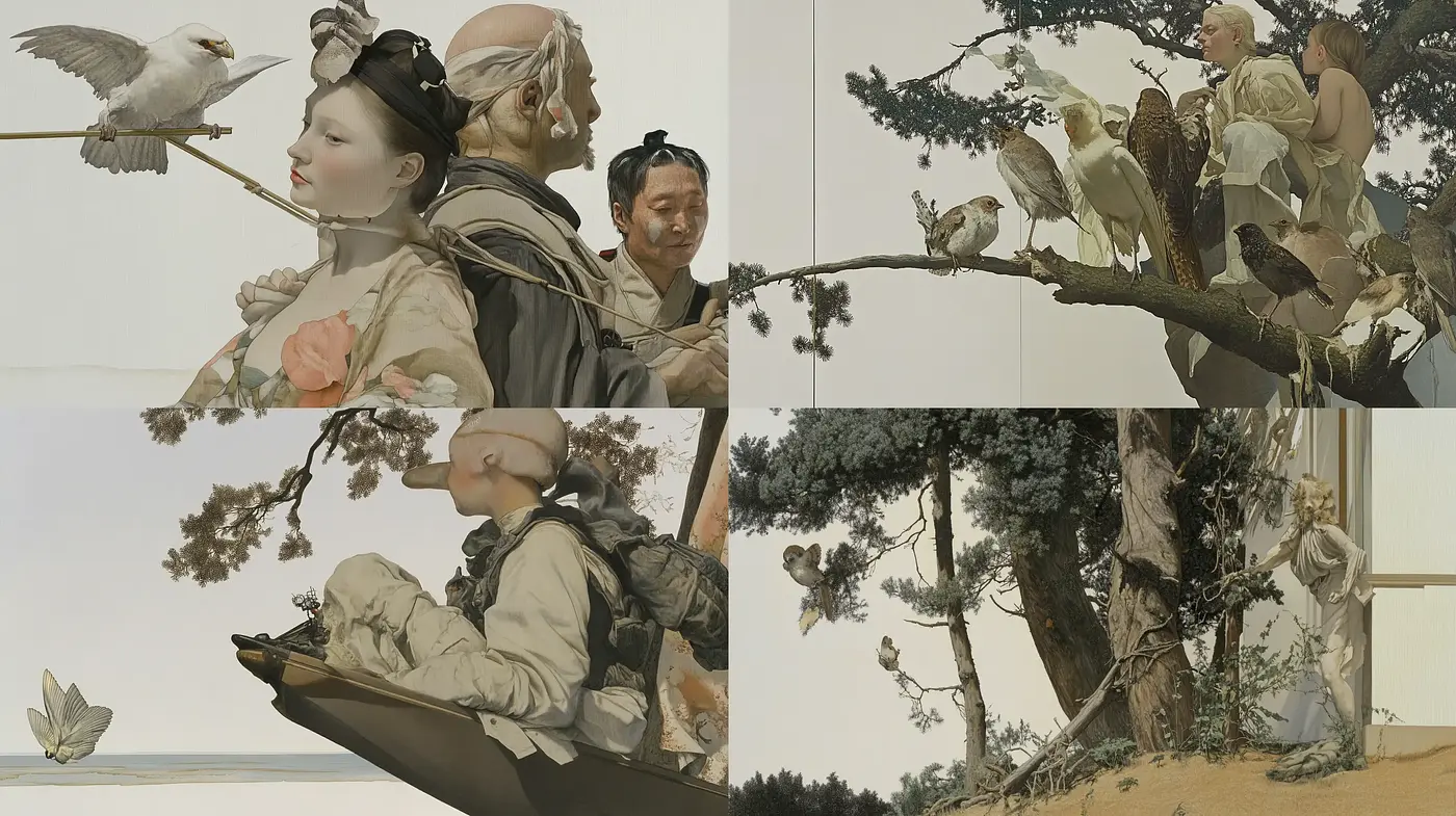 Ethereal Renaissance Dreamscapes with Surrealist Overtones - Midjourney sref style