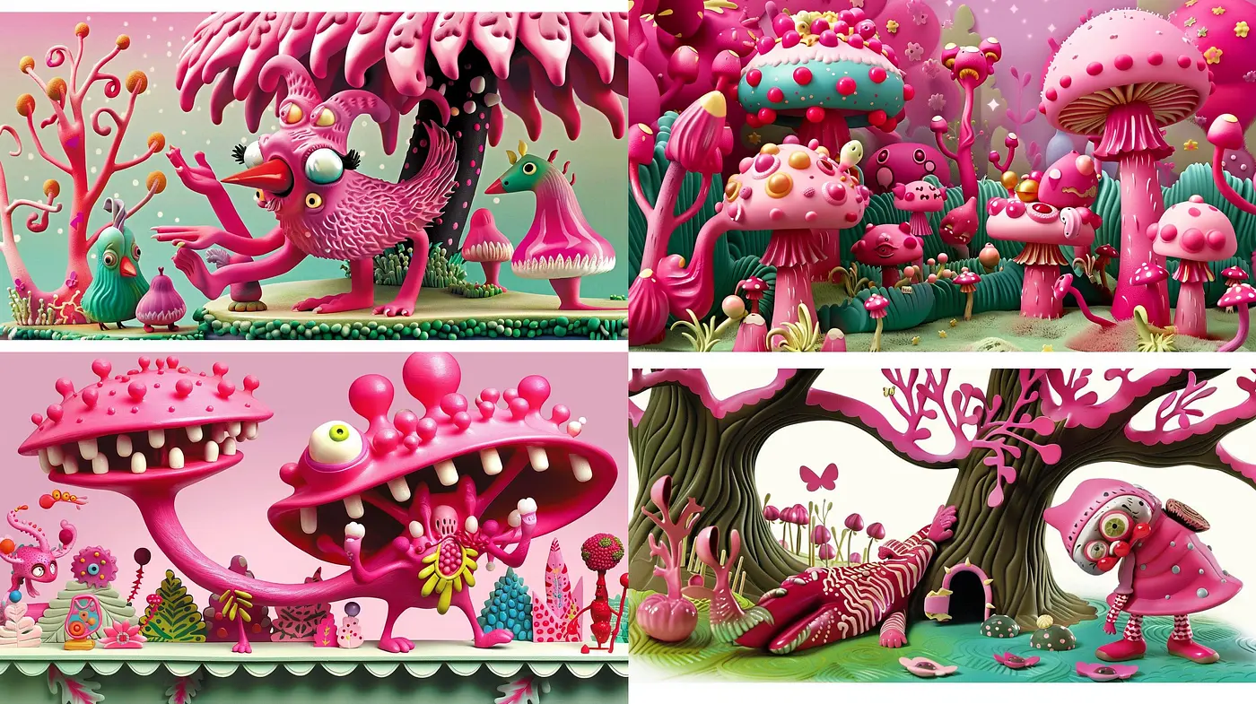 Whimsical Ode to Surreal Worlds - A Homage to the Imagination - Midjourney sref style