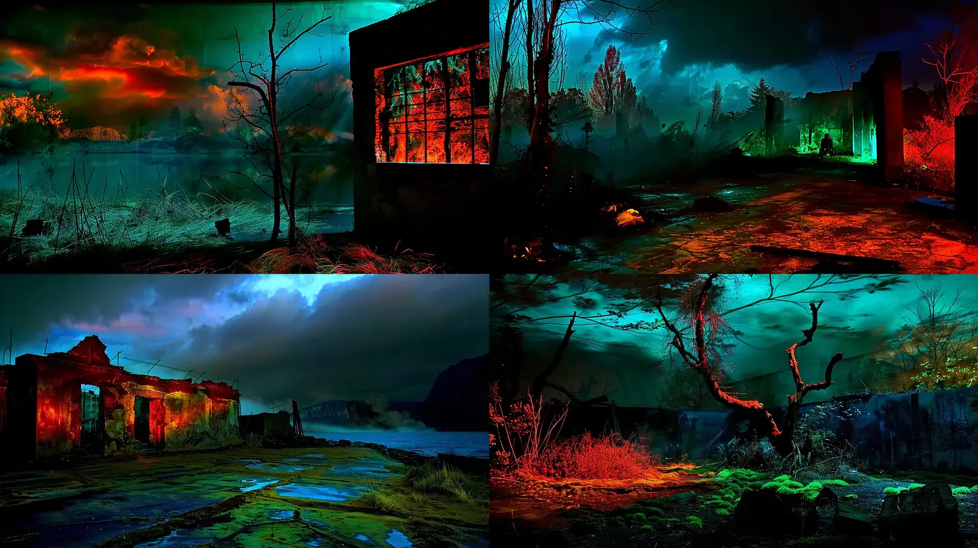 Ethereal Twilight: A Surreal Journey into Dusk's Embrace - Midjourney sref style