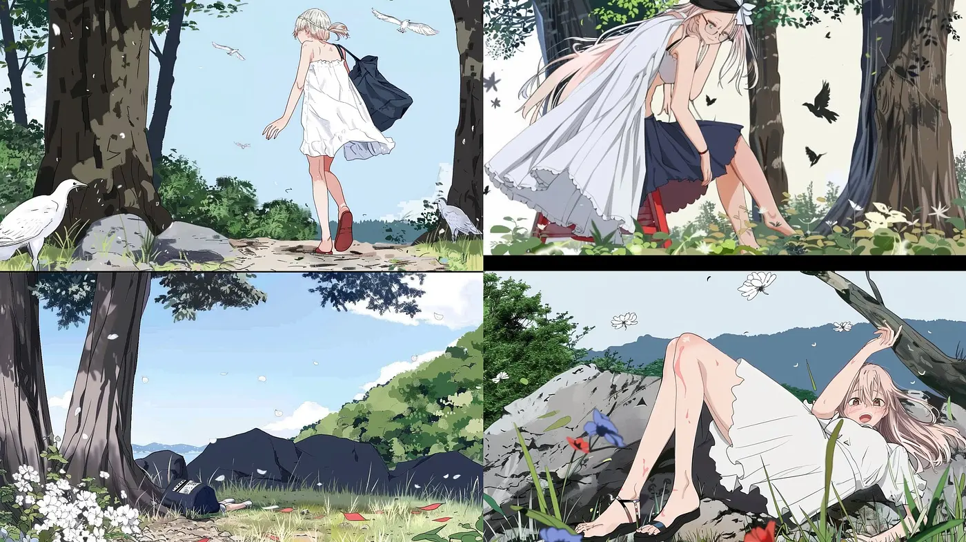 Ethereal Pastoral Elegance: A Dreamlike Merge of Anime Artistry with Nature's Palette - Midjourney sref style