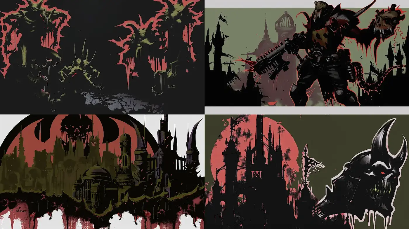 Darkly Stylized Urban Fantasies with a Grunge Aesthetic - Midjourney sref style