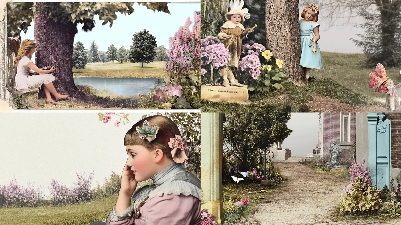 Idyllic Pastoral Scenes with a Nostalgic Victorian Touch - Midjourney sref style