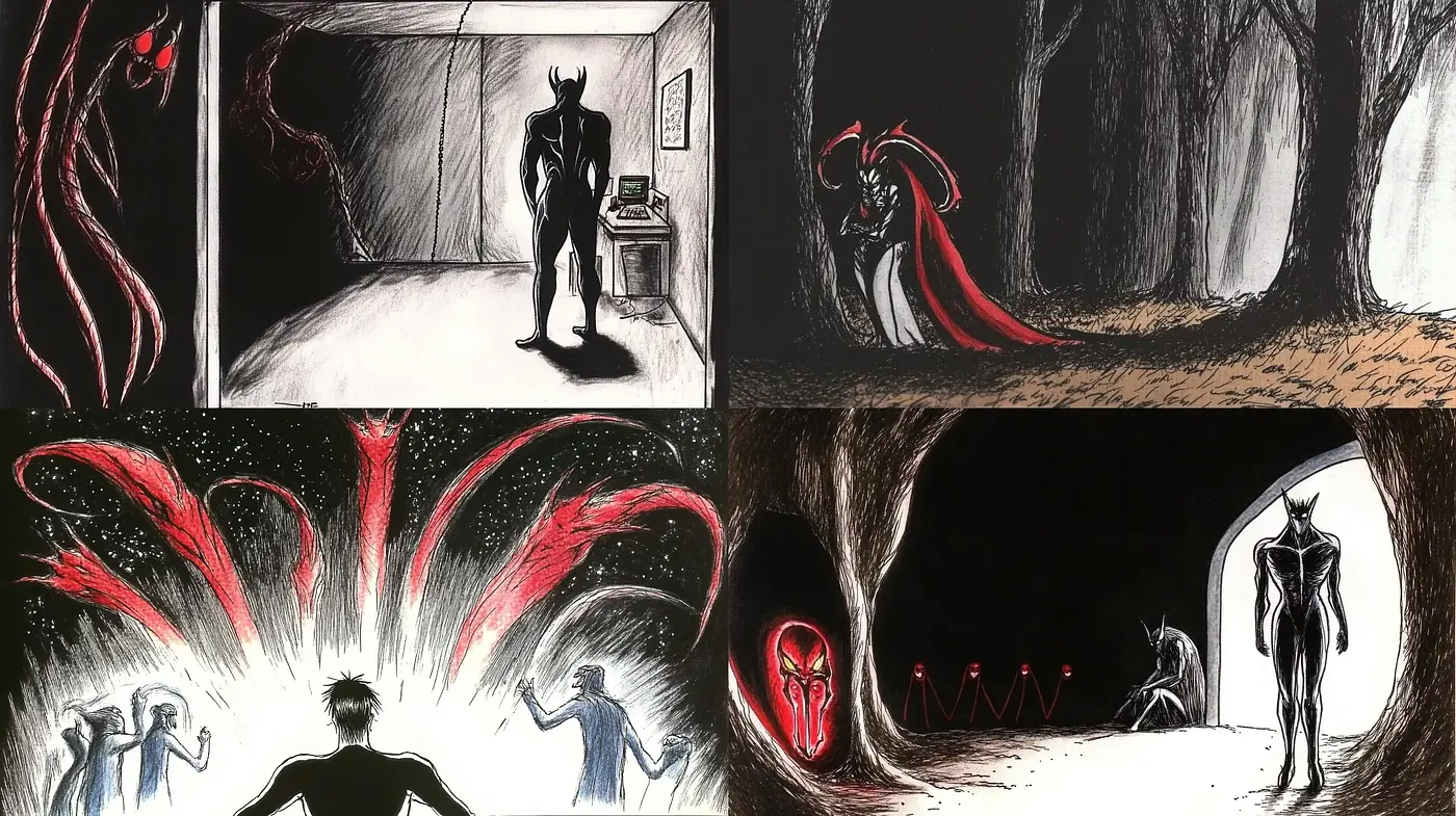 Eerie Monochromatic Whispers of the Surreal - Midjourney sref style