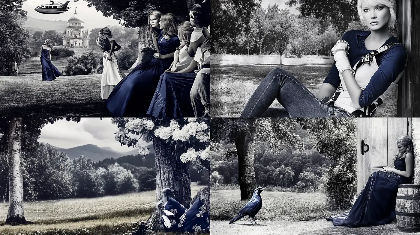 Ethereal Elegance in Monochromatic Harmony - Midjourney sref style
