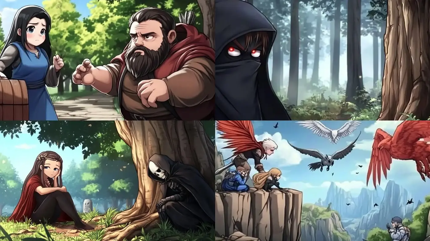 Enigmatic and Vibrant Fantasy Art with a Cinematic Essence - Midjourney sref style