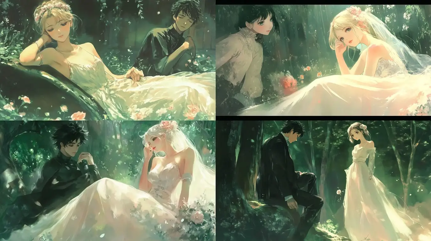 Ethereal Luminance: A Dreamy Intersection of Nature and Romance - Midjourney sref style