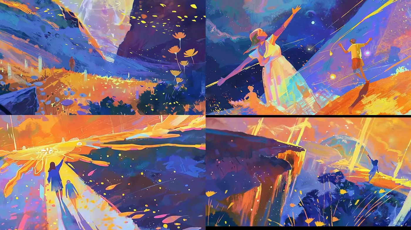 Luminous Strokes of Dreamy Impressionist Ethereal Landscapes - Midjourney sref style