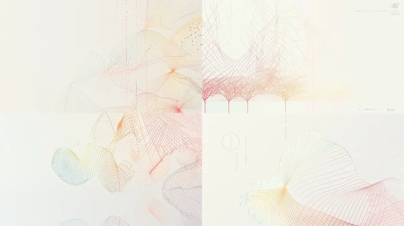Ethereal and Minimalistic Interpretation of Fluid Forms - Midjourney sref style