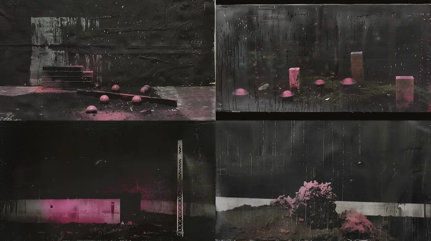 Surreal and Abstract Landscapes with a Dark Aesthetic - Midjourney sref style