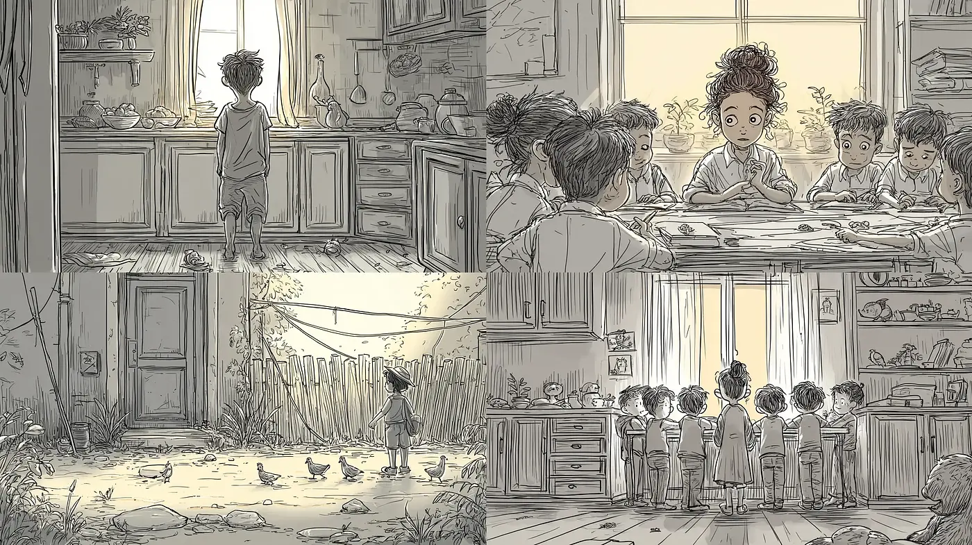 Captivating Nostalgia Through Whimsical Illustrative Storytelling - Midjourney sref style