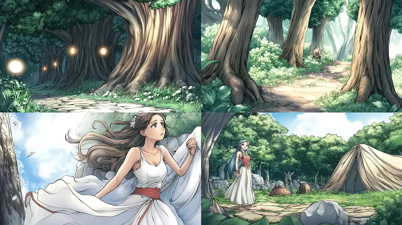 Ethereal Light in Enchanted Forest Vistas - Midjourney sref style