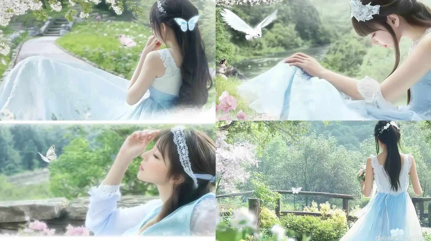 Ethereal Spring Elegance: A Tranquil Dream in Pastels - Midjourney sref style