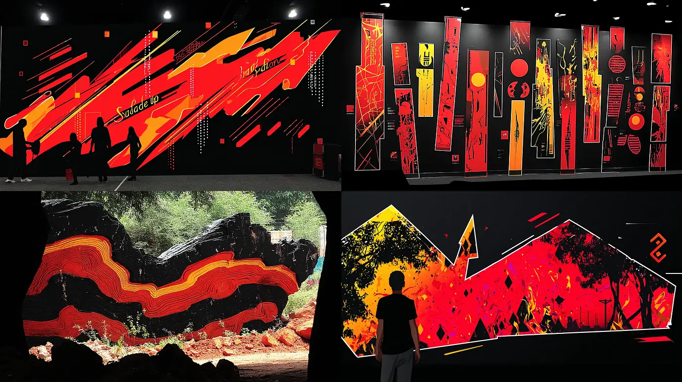 Dynamic and Vibrant Urban Art with Abstract Influences - Midjourney sref style