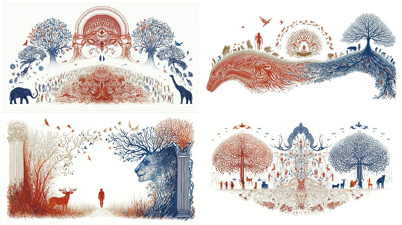 Intricate and Nature-Inspired Illustrations with a Mystical Quality - Midjourney sref style