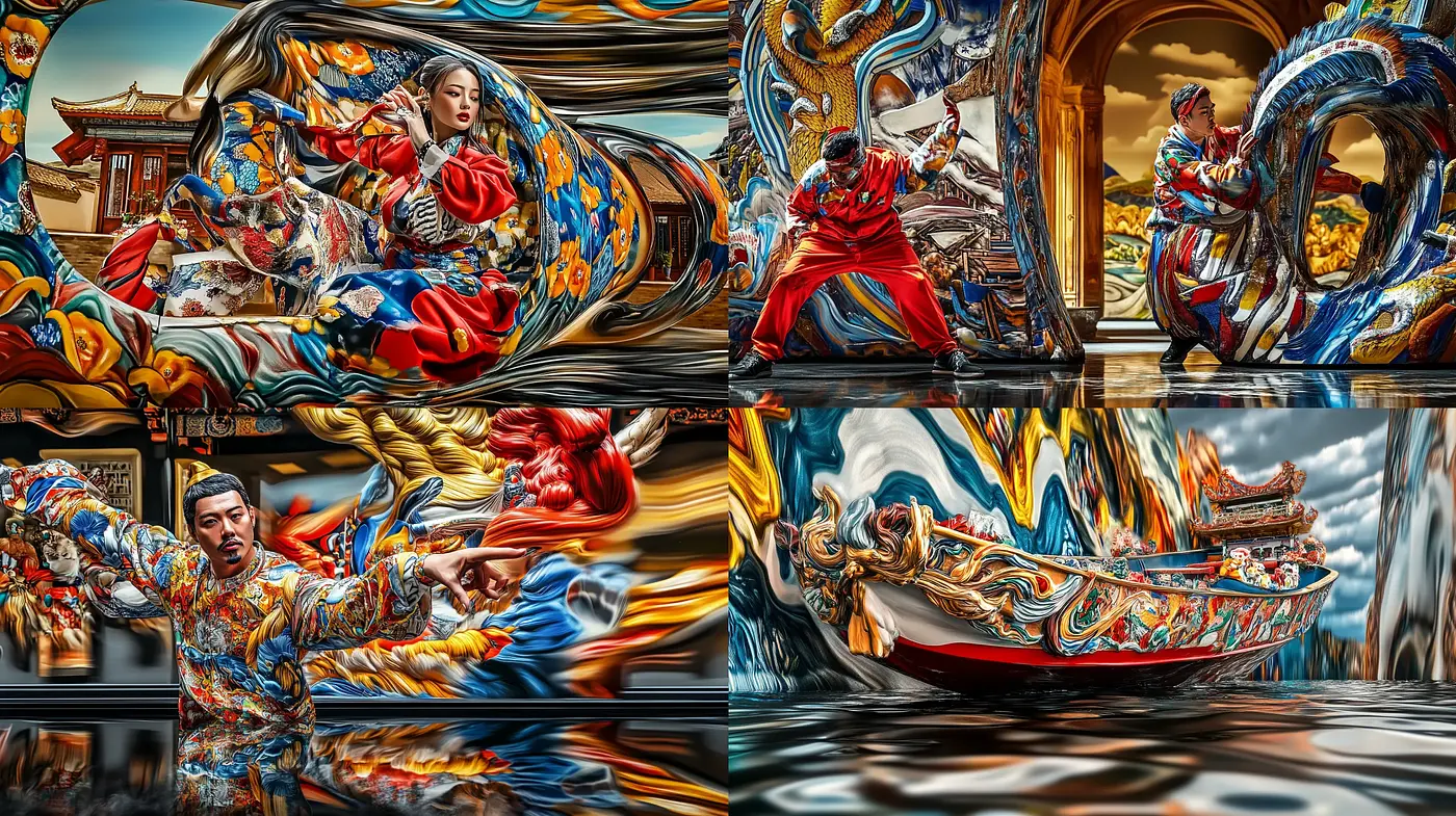 Baroque Dynamism Infused Digital Extravaganza - Midjourney sref style